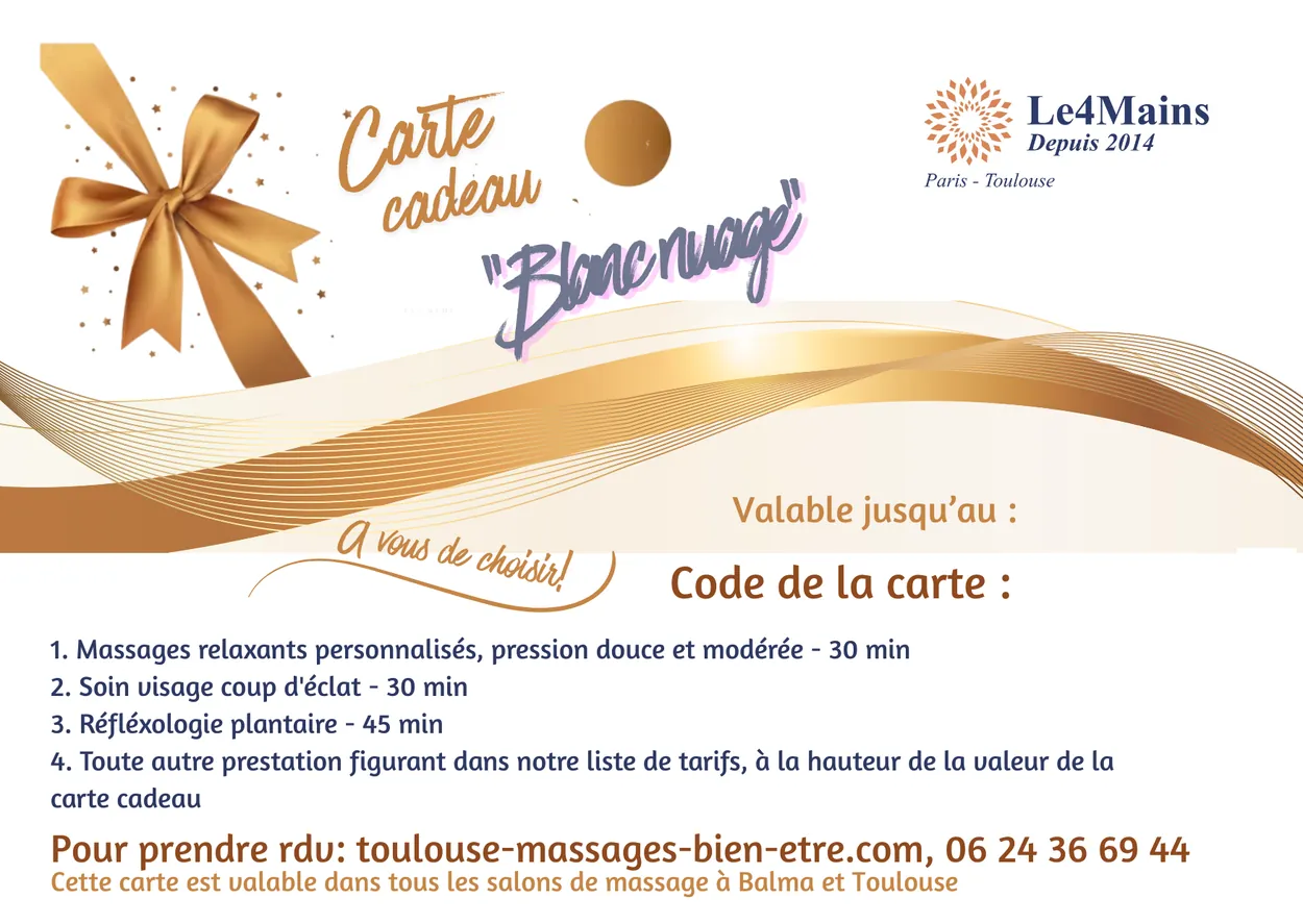 Carte cadeau « Blanc nuage » du salon Le 4 Mains — 53 €